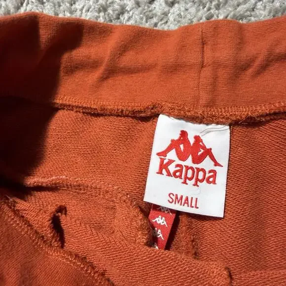 Kappa Men’s Orange Logo Drawstring Shorts Athletic Fit Streetwear Mens Small - Picture 4 of 9